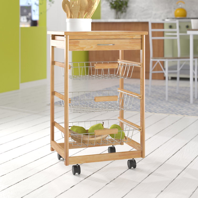 Belfry Kitchen Philomena Kitchen Trolley with Tile Top Wayfair.co.uk
